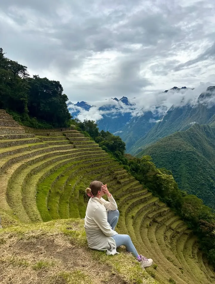 Wiñay Wayna terrace above the canyon on the Inca Trail