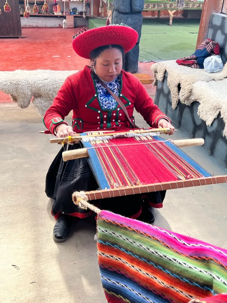 Traditional weaver in Chinchero