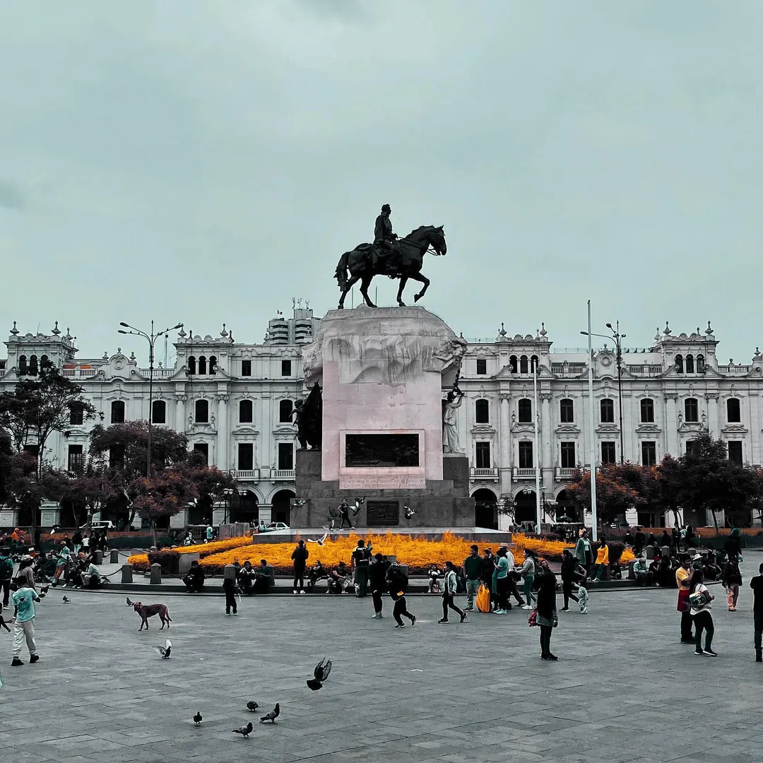 Plaza San Martín in downtown Lima