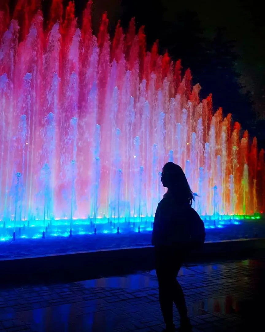 Night fountain show at the Magic Water Circuit