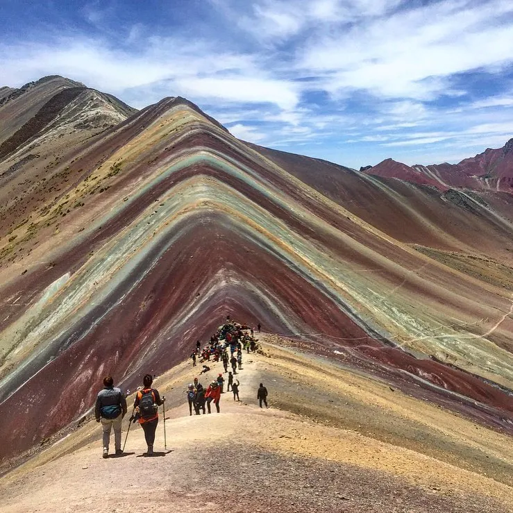 Vinicunca, the Mountain of Seven Colors, in the Cusco range