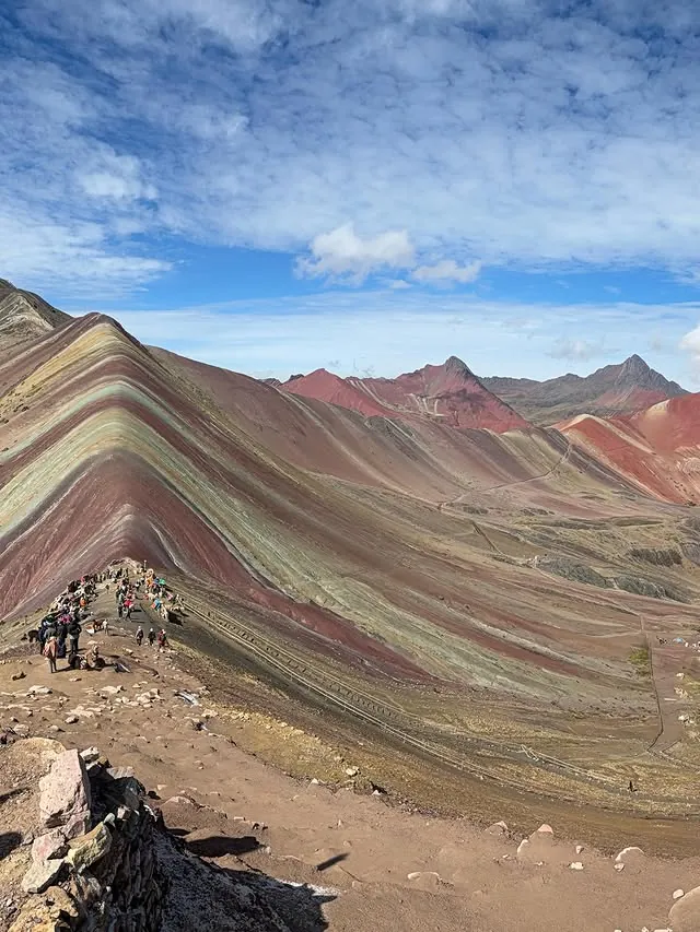 Mineral bands of Vinicunca Rainbow Mountain